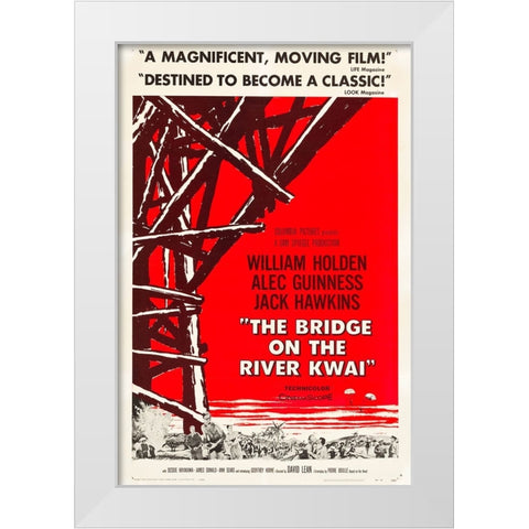 The Bridge on the River Kwai White Modern Wood Framed Art Print by Vintage Hollywood Archive