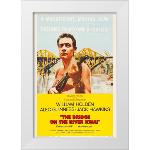 The Bridge on the River Kwai-1958 White Modern Wood Framed Art Print by Vintage Hollywood Archive