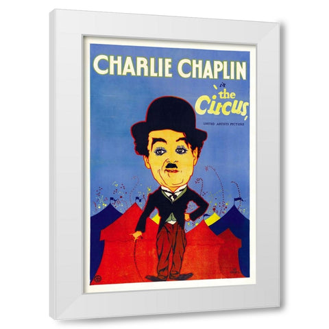 The Circus-1928 White Modern Wood Framed Art Print by Vintage Hollywood Archive