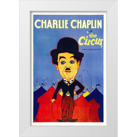 The Circus-1928 White Modern Wood Framed Art Print by Vintage Hollywood Archive