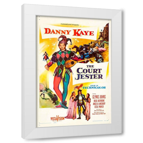 The Court Jester-1955 White Modern Wood Framed Art Print by Vintage Hollywood Archive