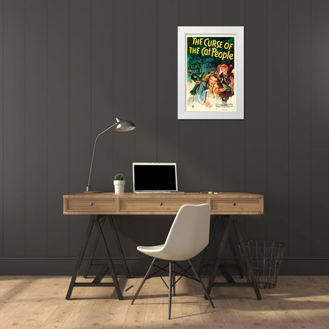 The Curse of the Cat People-1943 White Modern Wood Framed Art Print by Vintage Hollywood Archive