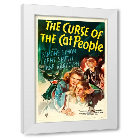 The Curse of the Cat People-1943 White Modern Wood Framed Art Print by Vintage Hollywood Archive