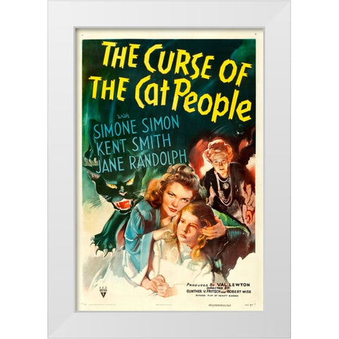 The Curse of the Cat People-1943 White Modern Wood Framed Art Print by Vintage Hollywood Archive