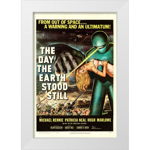 The Day the Earth Stood Still-1951 White Modern Wood Framed Art Print by Vintage Hollywood Archive