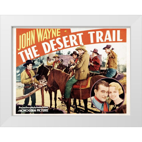 The Desert Trail-1935 White Modern Wood Framed Art Print by Vintage Hollywood Archive