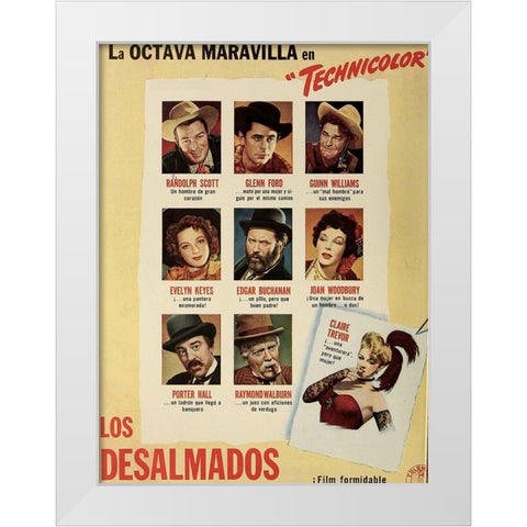 The Desperadoes-1943 White Modern Wood Framed Art Print by Vintage Hollywood Archive