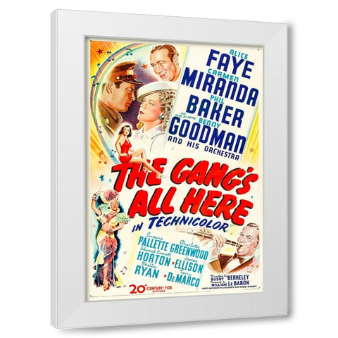 The Gangs All Here-1943 White Modern Wood Framed Art Print by Vintage Hollywood Archive