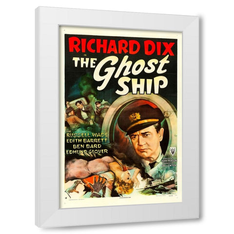 The Ghost Ship-1943 White Modern Wood Framed Art Print by Vintage Hollywood Archive