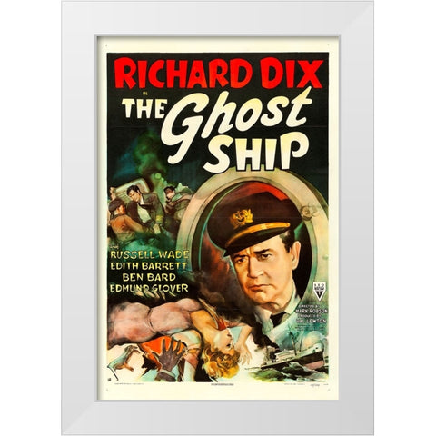 The Ghost Ship-1943 White Modern Wood Framed Art Print by Vintage Hollywood Archive