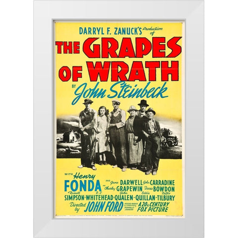 The Grapes of Wrath-1940 White Modern Wood Framed Art Print by Vintage Hollywood Archive