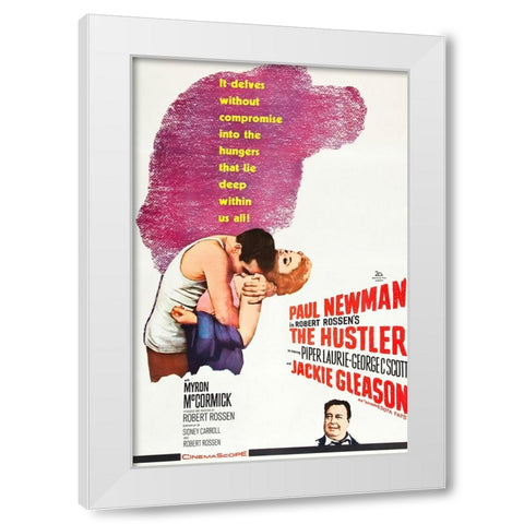 The Hustler-1961 White Modern Wood Framed Art Print by Vintage Hollywood Archive