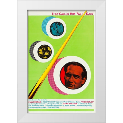 The Hustler-1961 White Modern Wood Framed Art Print by Vintage Hollywood Archive