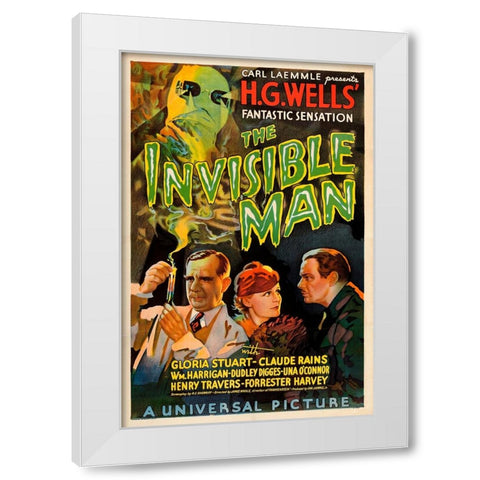 The Invisible Man-1933 White Modern Wood Framed Art Print by Vintage Hollywood Archive