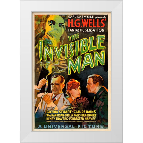 The Invisible Man-1933 White Modern Wood Framed Art Print by Vintage Hollywood Archive