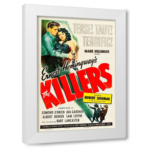 The Killers-1946 White Modern Wood Framed Art Print by Vintage Hollywood Archive