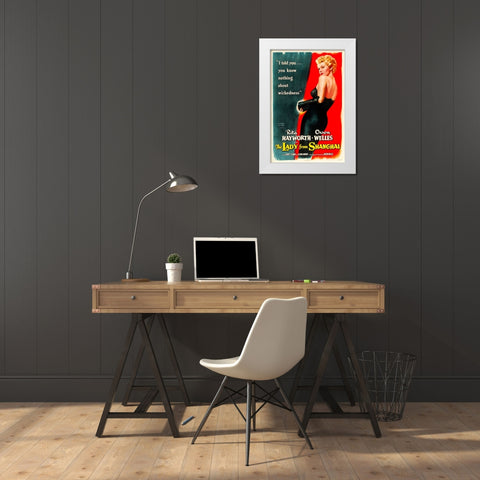 The Lady from Shanghai-1947 White Modern Wood Framed Art Print by Vintage Hollywood Archive