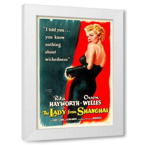 The Lady from Shanghai-1947 White Modern Wood Framed Art Print by Vintage Hollywood Archive