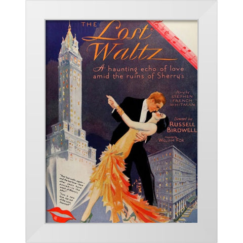 The Lost Waltz-1929 White Modern Wood Framed Art Print by Vintage Hollywood Archive