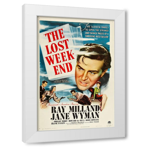 The Lost Weekend-1945 White Modern Wood Framed Art Print by Vintage Hollywood Archive