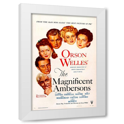 The Magnificent Ambersons-1942 White Modern Wood Framed Art Print by Vintage Hollywood Archive