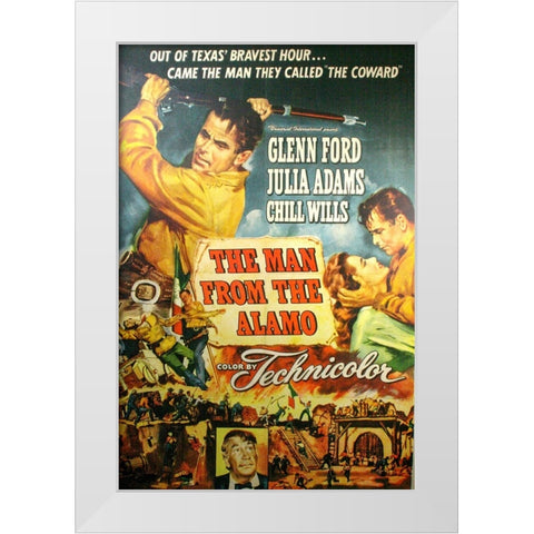 The Man from the Alamo White Modern Wood Framed Art Print by Vintage Hollywood Archive