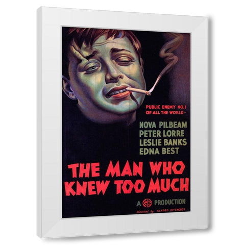The Man who Knew too Much-1934 White Modern Wood Framed Art Print by Vintage Hollywood Archive
