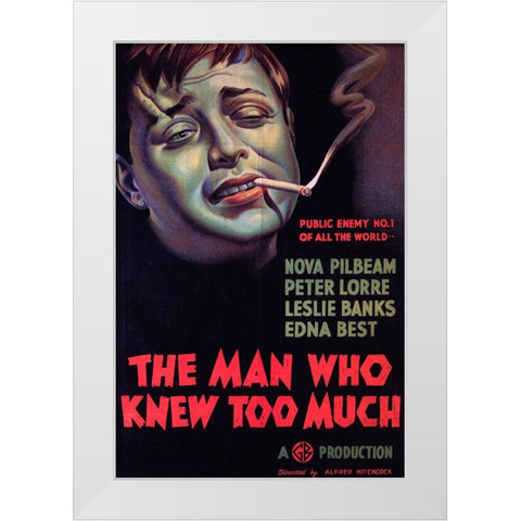 The Man who Knew too Much-1934 White Modern Wood Framed Art Print by Vintage Hollywood Archive