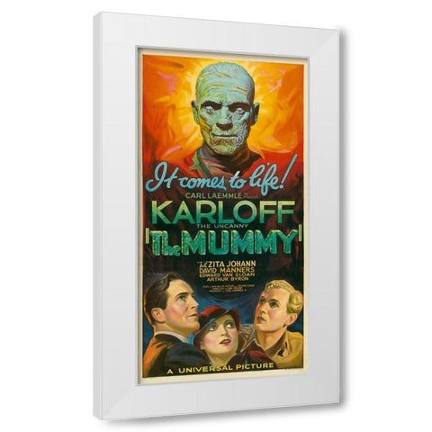 The Mummy-1932 White Modern Wood Framed Art Print by Vintage Hollywood Archive