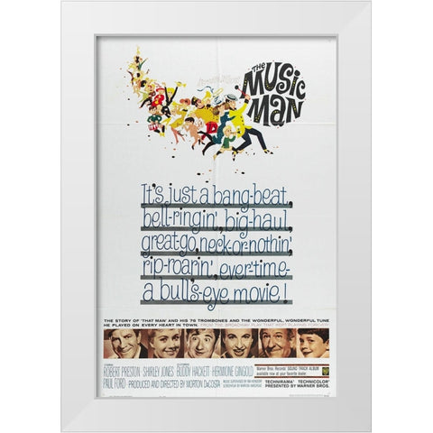 The Music Man-1962 White Modern Wood Framed Art Print by Vintage Hollywood Archive
