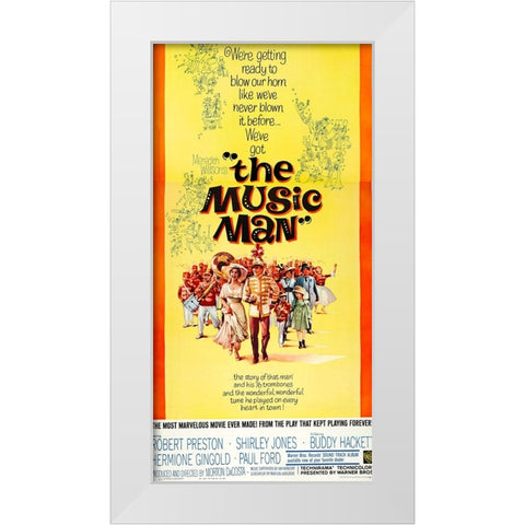 The Music Man-1962 White Modern Wood Framed Art Print by Vintage Hollywood Archive