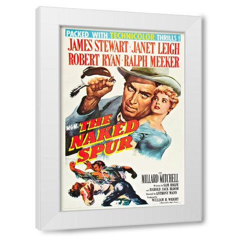 The Naked Spur-1952 White Modern Wood Framed Art Print by Vintage Hollywood Archive