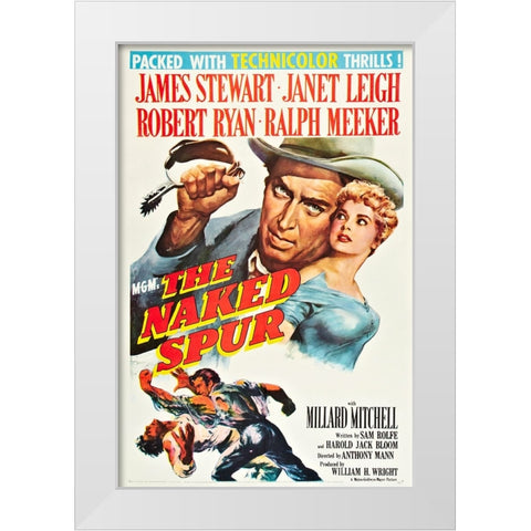 The Naked Spur-1952 White Modern Wood Framed Art Print by Vintage Hollywood Archive