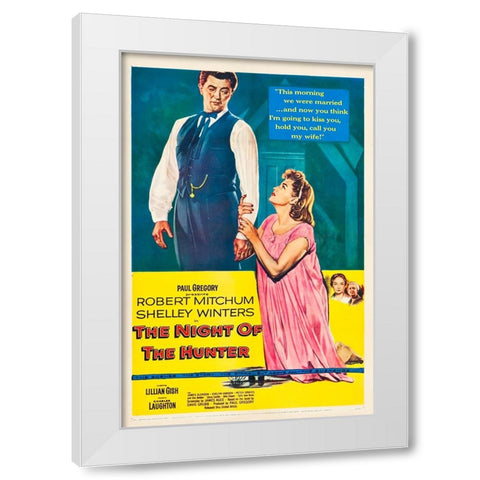 The Night of the Hunter-1955 White Modern Wood Framed Art Print by Vintage Hollywood Archive