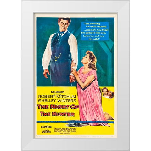 The Night of the Hunter-1955 White Modern Wood Framed Art Print by Vintage Hollywood Archive