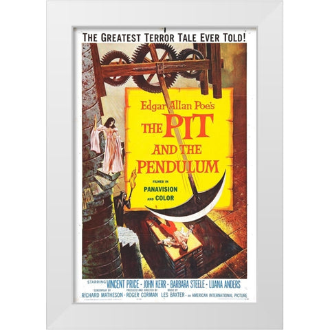The Pit and the Pendulum-1961 White Modern Wood Framed Art Print by Vintage Hollywood Archive