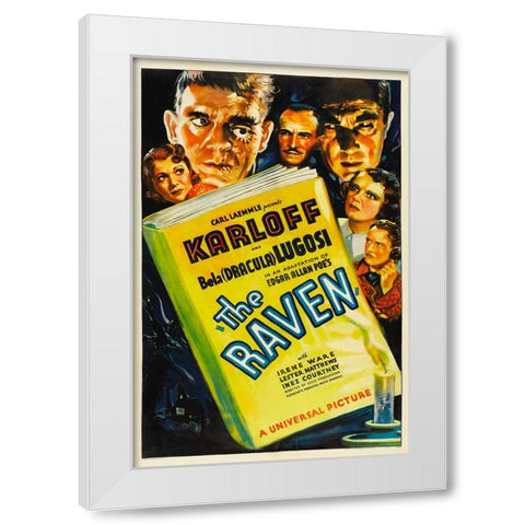 The Raven-1935 White Modern Wood Framed Art Print by Vintage Hollywood Archive