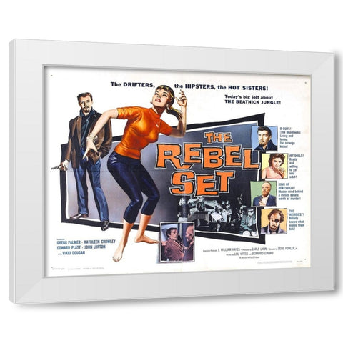The Rebel Set-1959 White Modern Wood Framed Art Print by Vintage Hollywood Archive