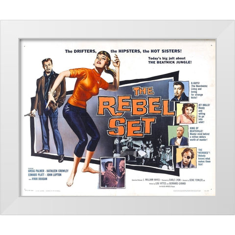 The Rebel Set-1959 White Modern Wood Framed Art Print by Vintage Hollywood Archive