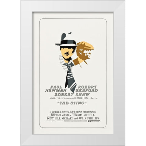 The Sting-1973 White Modern Wood Framed Art Print by Vintage Hollywood Archive