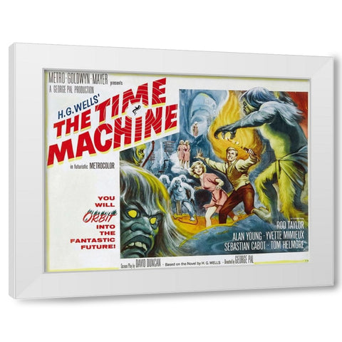 The Time Machine-1960 White Modern Wood Framed Art Print by Vintage Hollywood Archive