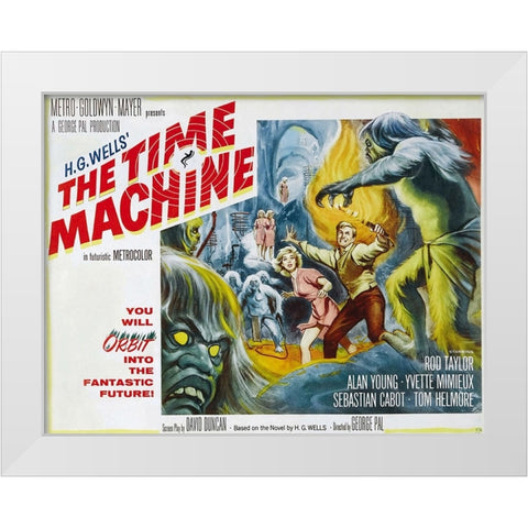 The Time Machine-1960 White Modern Wood Framed Art Print by Vintage Hollywood Archive
