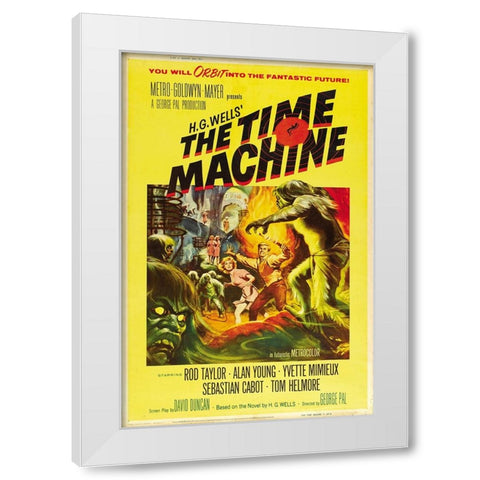 The Time Machine-1960 White Modern Wood Framed Art Print by Vintage Hollywood Archive