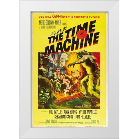 The Time Machine-1960 White Modern Wood Framed Art Print by Vintage Hollywood Archive