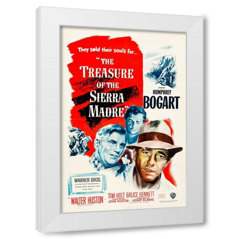 The Treasure of The Sierra Madre-1947 White Modern Wood Framed Art Print by Vintage Hollywood Archive