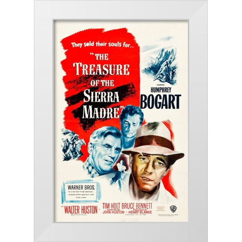 The Treasure of The Sierra Madre-1947 White Modern Wood Framed Art Print by Vintage Hollywood Archive