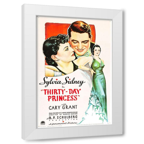 Thirty Day Princess-1934 White Modern Wood Framed Art Print by Vintage Hollywood Archive