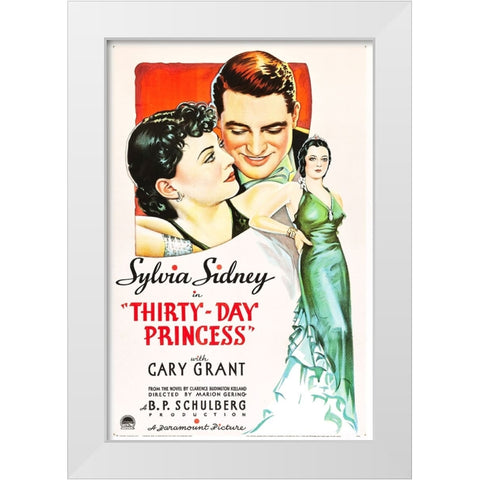 Thirty Day Princess-1934 White Modern Wood Framed Art Print by Vintage Hollywood Archive