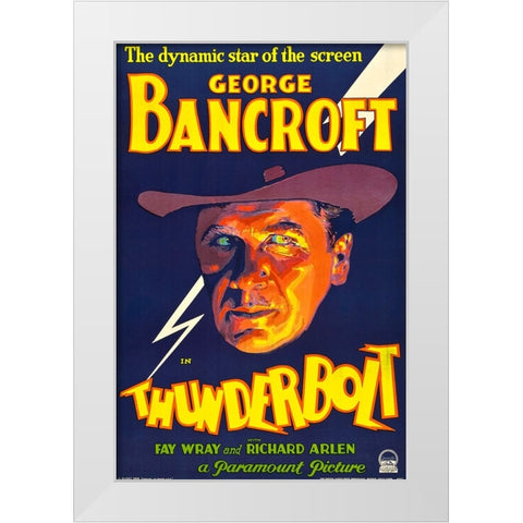 Thunderbolt-1929 White Modern Wood Framed Art Print by Vintage Hollywood Archive