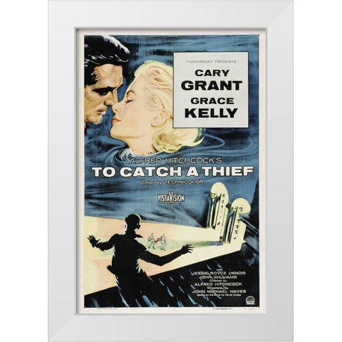To Catch a Thief-1955 White Modern Wood Framed Art Print by Vintage Hollywood Archive